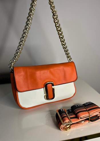 Renkli Zincir Detaylı Deri Kadın Çapraz Çanta - Görsel 2