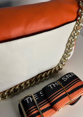 Renkli Zincir Detaylı Deri Kadın Çapraz Çanta - Görsel 3