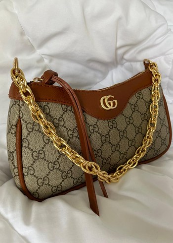 Zincir Detaylı Kahverengi Deri Kadın Çanta - Görsel 4