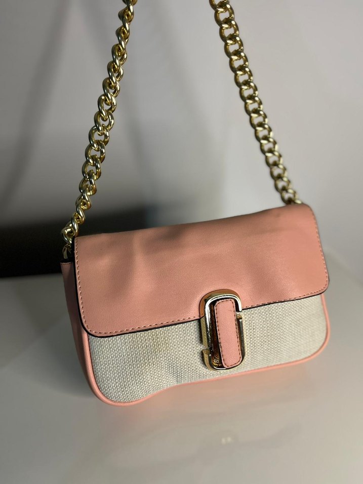 Pembe Zincir Detaylı Kadın Çanta - Görsel 2