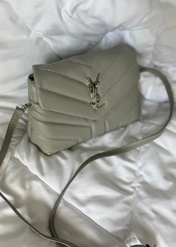 Gri Deri Kadın Çanta - Fermuarlı, Sokak Stili - Görsel 5