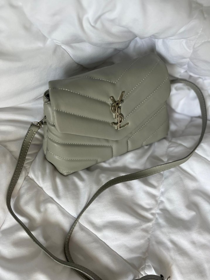 Gri Deri Kadın Çanta - Fermuarlı, Sokak Stili - Görsel 3