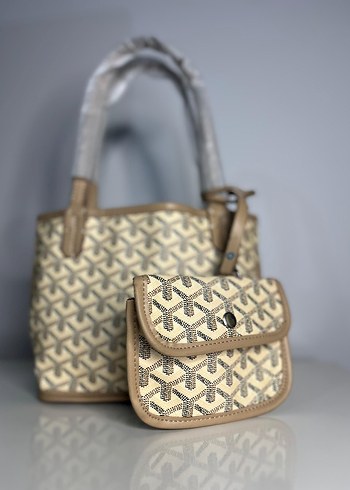 Bej Desenli Deri Kadın Çanta - Görsel 3