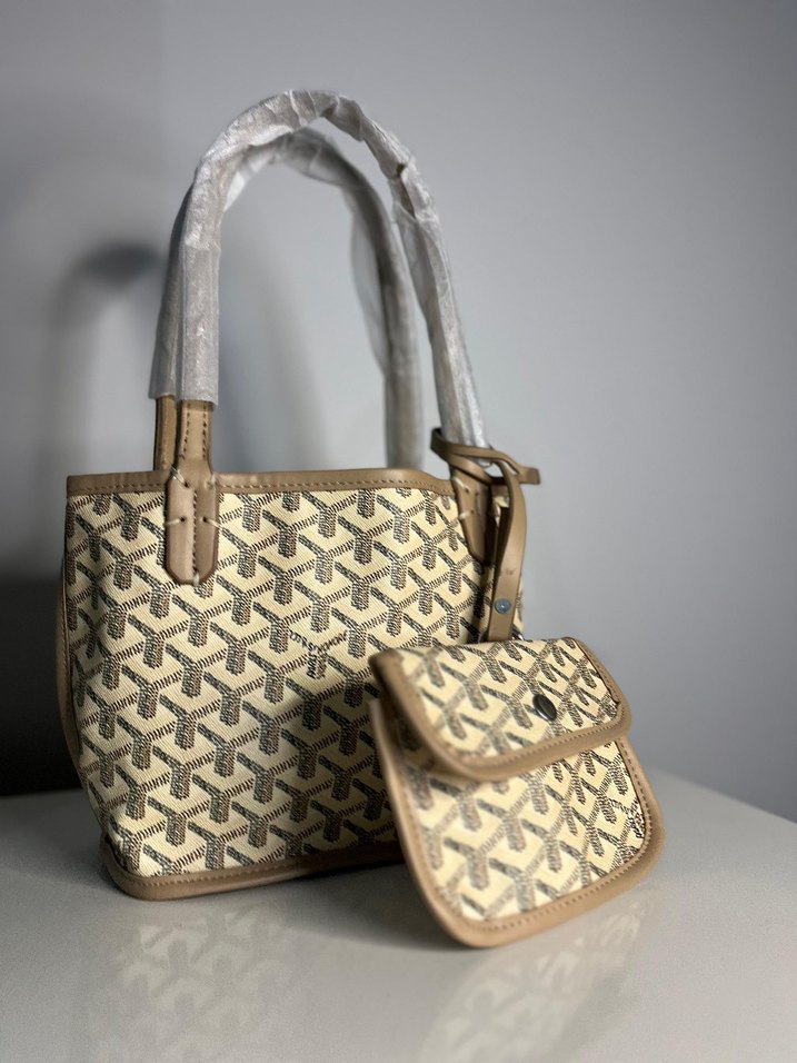 Bej Desenli Deri Kadın Çanta - Görsel 4