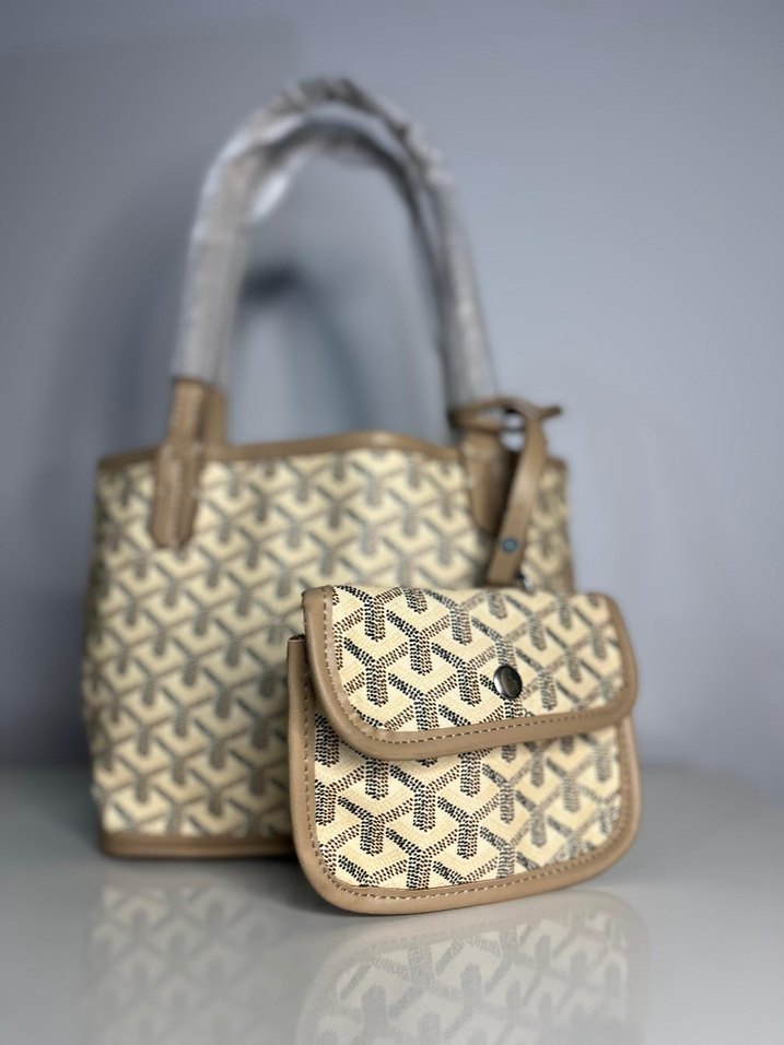 Bej Desenli Deri Kadın Çanta - Görsel 3