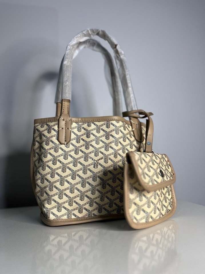 Bej Desenli Deri Kadın Çanta - Görsel 5