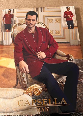 Bordo Erkek Modern Klasik Pijama Takımı - Görsel 2