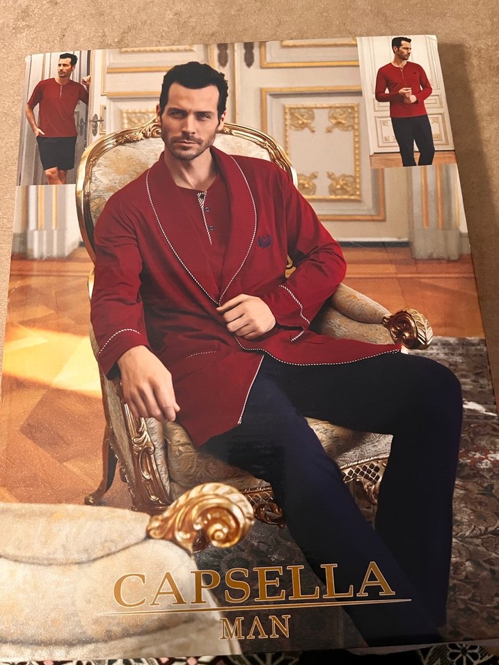 Bordo Erkek Modern Klasik Pijama Takımı - Görsel 2