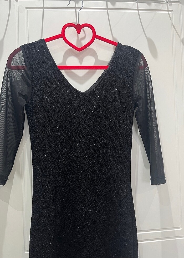 Tüllü simli balık elbise - Görsel 2