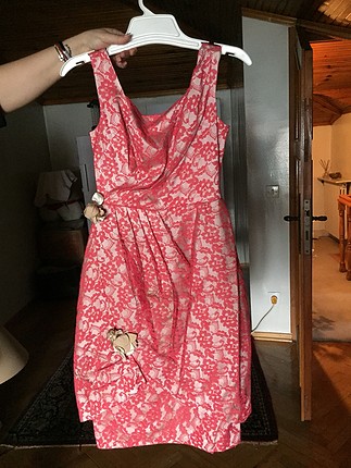 Diğer Spagetti Kayışı Vintage Elbise