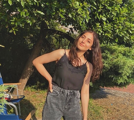 Siyah crop top trendyol