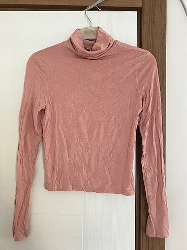 H&M H&M Boğazlı Crop Bluz