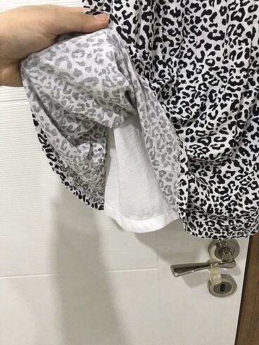 s Beden beyaz Renk Bershka Leoparlı Elbise