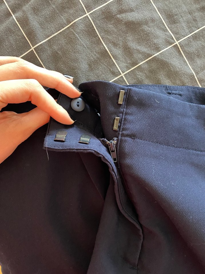 lacivert Mini kumaş Şort - Görsel 4