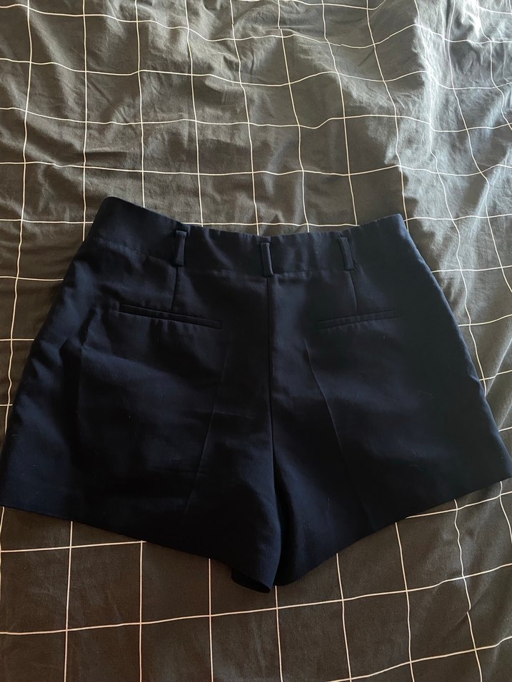 lacivert Mini kumaş Şort - Görsel 2