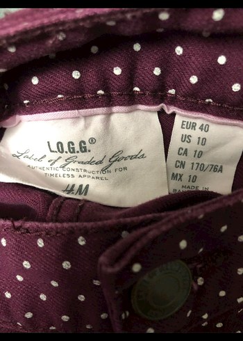 Bordo Puantiyeli Düğmeli Mini Etek - Görsel 3