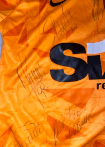 Turuncu Baskılı Erkek Kısa Kollu Tişört - Görsel 2