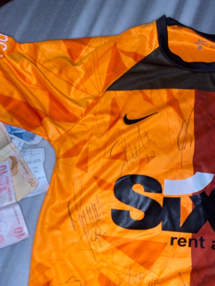 Turuncu Baskılı Erkek Kısa Kollu Tişört - Görsel 5