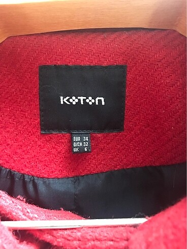 xs Beden kırmızı Renk Koton kaban