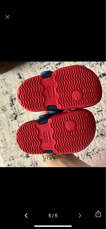 19 Beden kırmızı Renk Crocs bebek