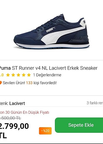 puma erkek spor ayakkabı 