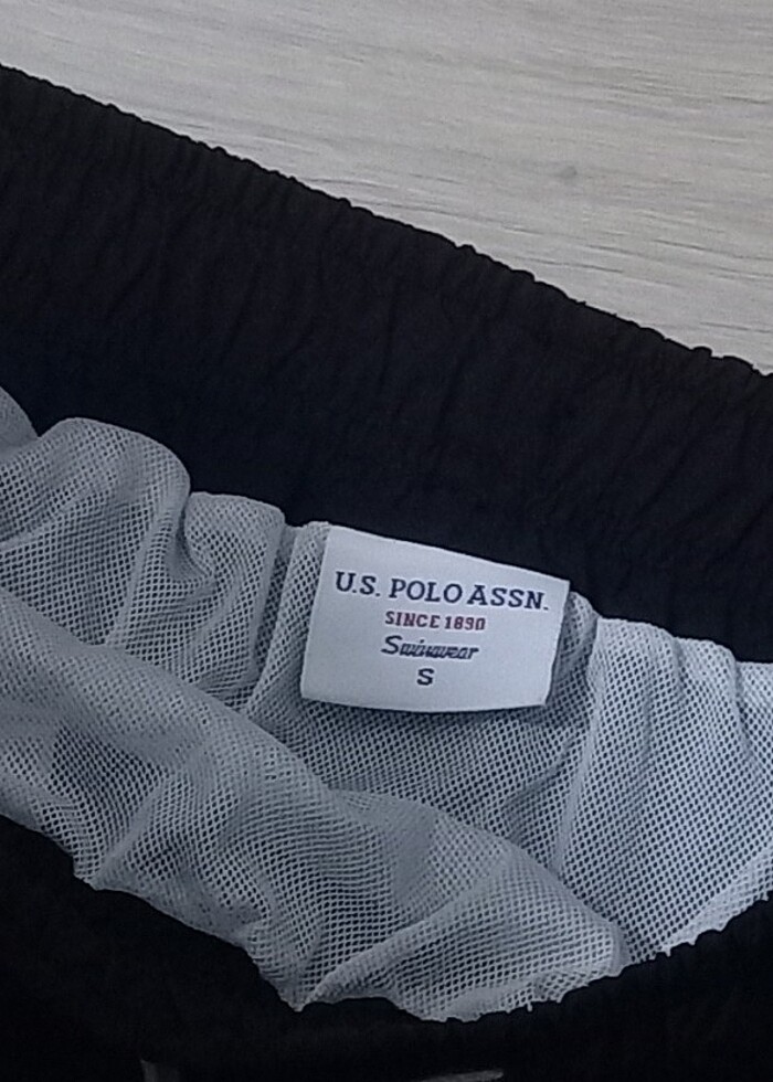 USPA siyah erkek deniz şortu  - Görsel 2