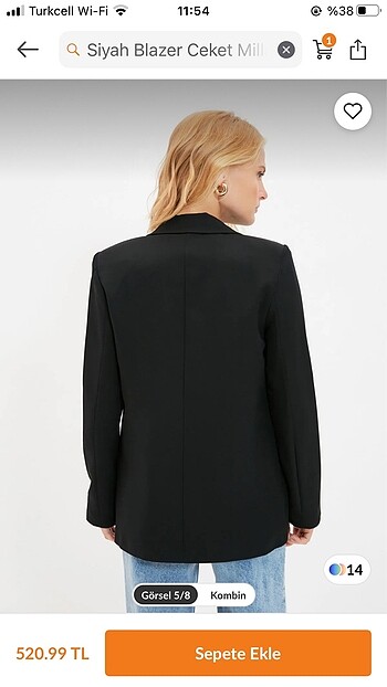 36 Beden Blazer ceket