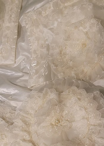 Krem- Beyaz Yatak Örtüsü takımı - Görsel 3