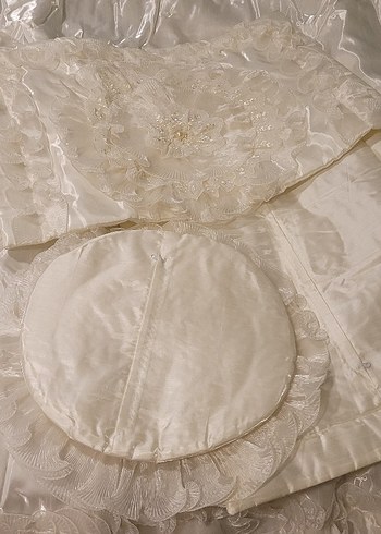 Krem- Beyaz Yatak Örtüsü takımı - Görsel 5