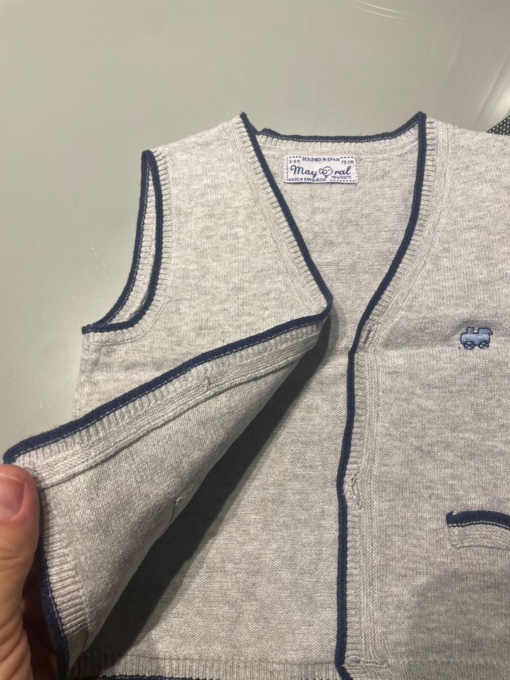 Erkek Çocuk Gri Triko Süveter - Görsel 2