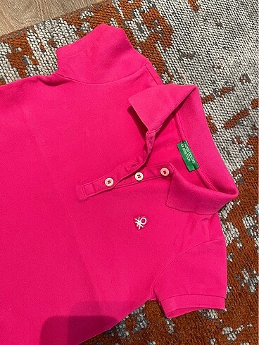 Benetton kız çocuk polo yaka tshirt - Görsel 2