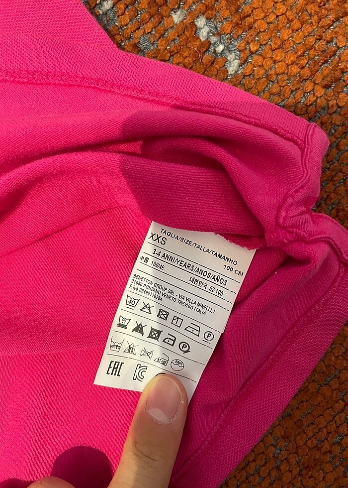 Benetton kız çocuk polo yaka tshirt - Görsel 4