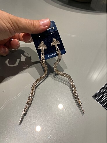 Taşlı yılan küpe - Görsel 2