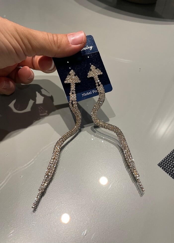 Taşlı yılan küpe - Görsel 2