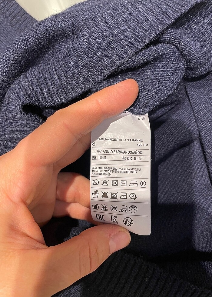 Benetton çocuk yünlü süveter 6-7 yaş - Görsel 3