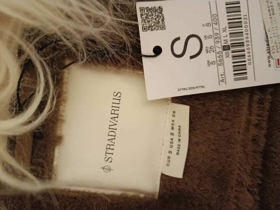 Stradivarius kahverengi Süet Kürk Detaylı Kadın Kışlık Ceket - Görsel 3