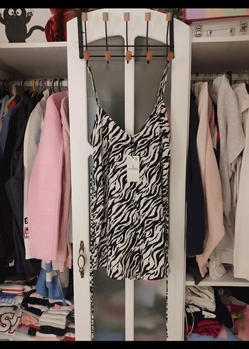 Stradşvarius Zebra Desenli Mini Askılı Elbise - Görsel 2