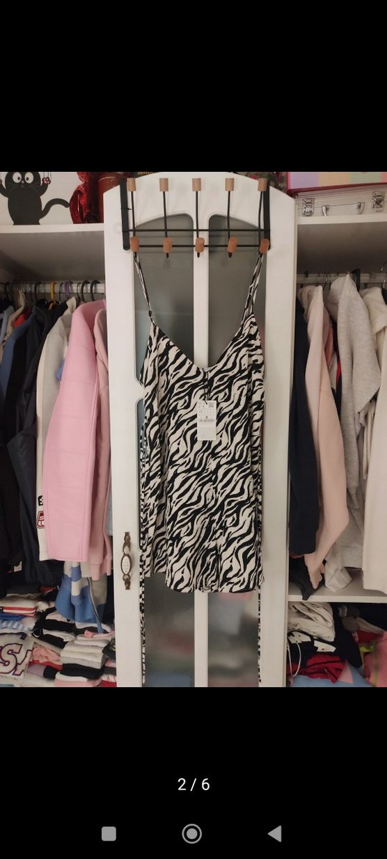 Stradşvarius Zebra Desenli Mini Askılı Elbise - Görsel 2