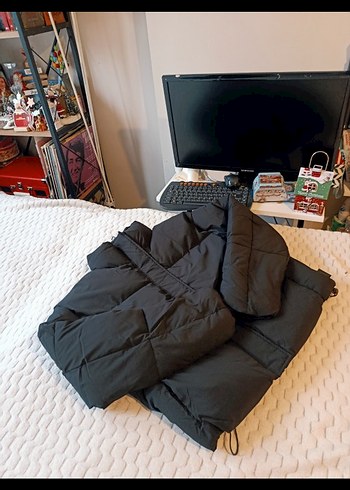 Pull&bear siyah mont - Görsel 6