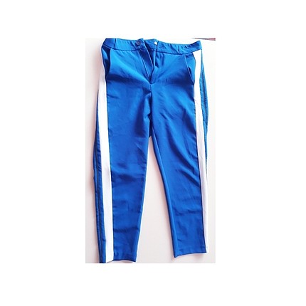 kenarları beyaz şeritli kumaş pantalon