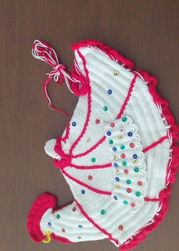 Vintage tavuklu tutacak - Görsel 2