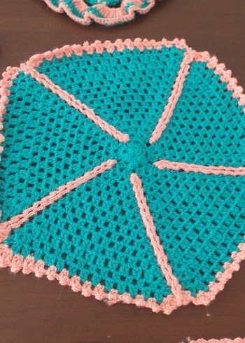 Vintage mutfak el örgüsü takımı - Görsel 5