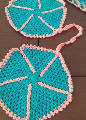 Vintage mutfak el örgüsü takımı - Görsel 4