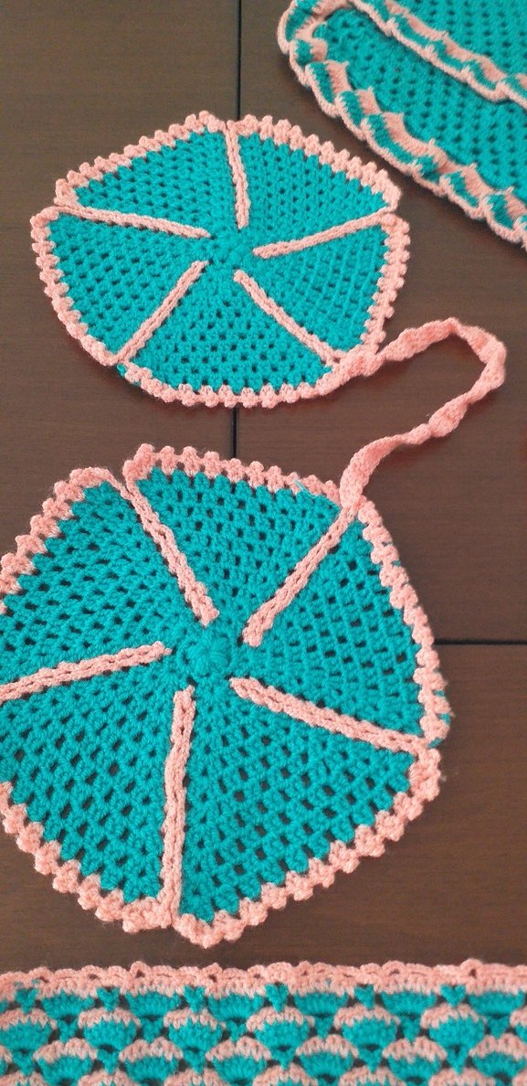 Vintage mutfak el örgüsü takımı - Görsel 4