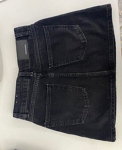 xs Beden siyah Renk Stradivarius Denim Mini Kot Etek