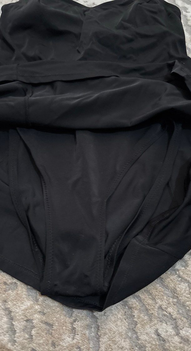 Siyah Midi Kolsuz Straplez Kadın Elbise - Görsel 2