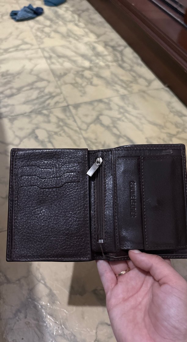 Koyu Kahverengi Minimalist Erkek Cüzdanı - Görsel 2