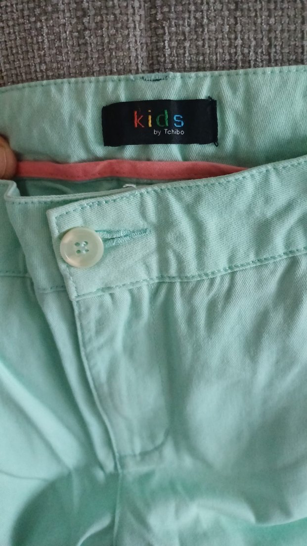 Kadın Yeşil Pamuk Bermuda Şort - Görsel 2