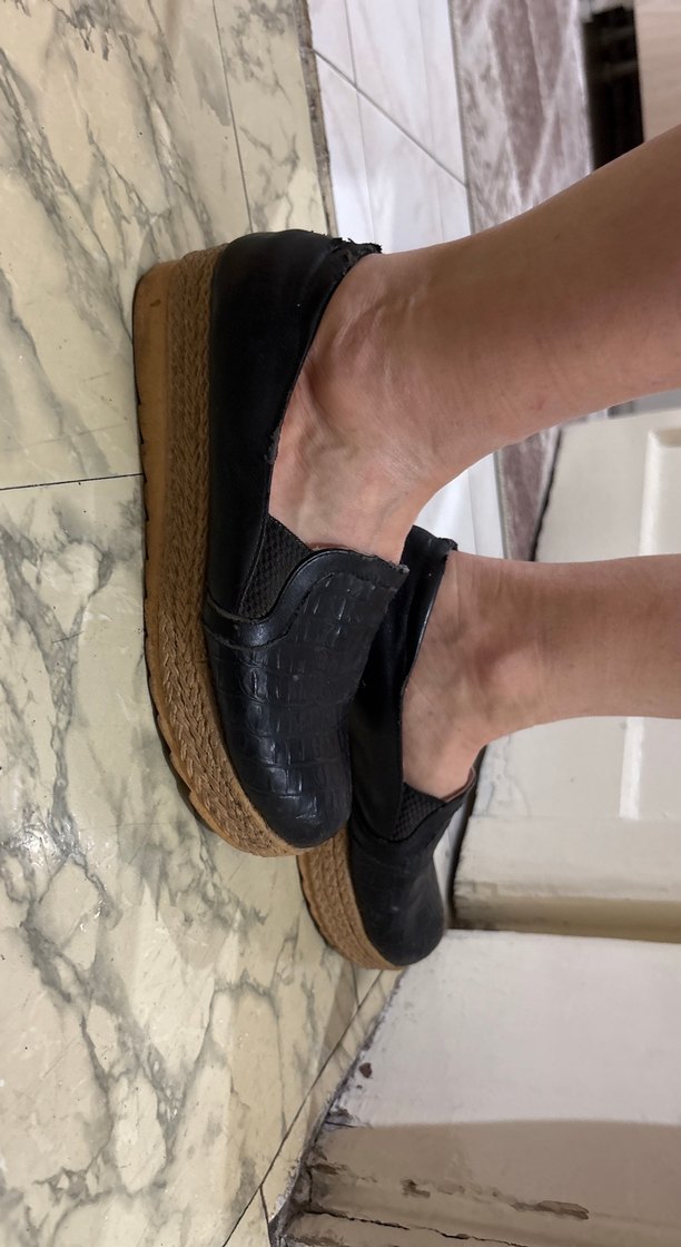 Kahverengi Yılan Desenli Dolgu Topuklu Kadın Espadril - Görsel 2