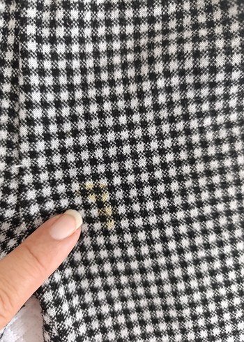 2 Yaş Beden Siyah Triko Uzun Kollu Bluz ve Kareli Pantolon